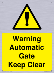Warning Automatic Gate Keep Clear